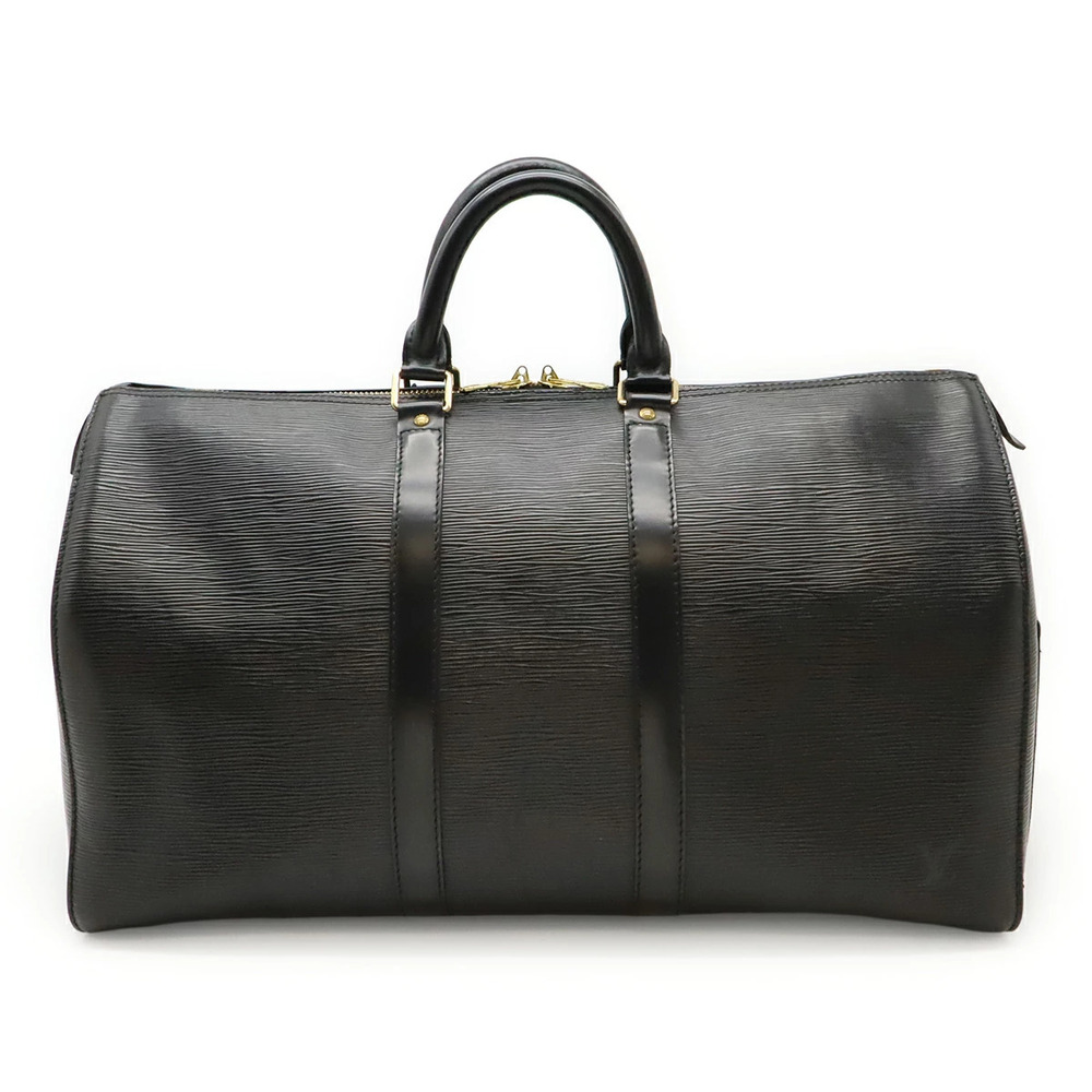 LOUIS VUITTON Epi Keepall Boston Bag Travel Noir Black